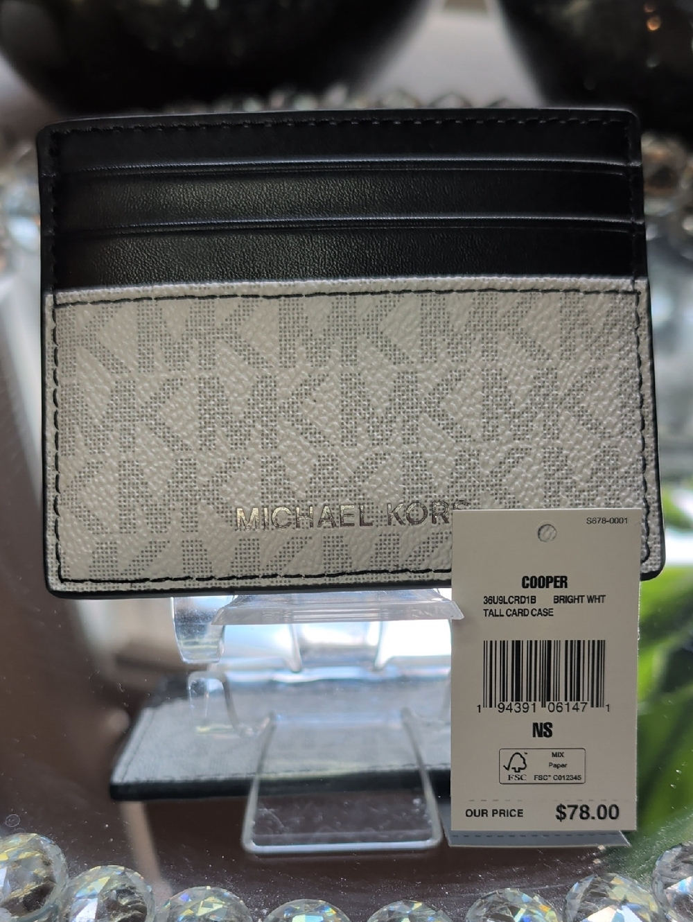 Michael Kors Cooper Signature Logo Tall Card Case NWT - Picture 2 of 6